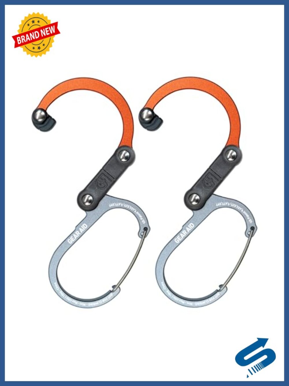 GEAR AID HEROCLIP Mini 360° Swivel Carabiner Gear Clip & Hook
